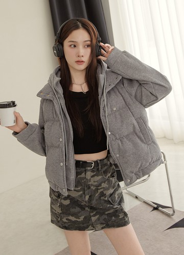 連帽厚刷毛外套+鋪棉背心