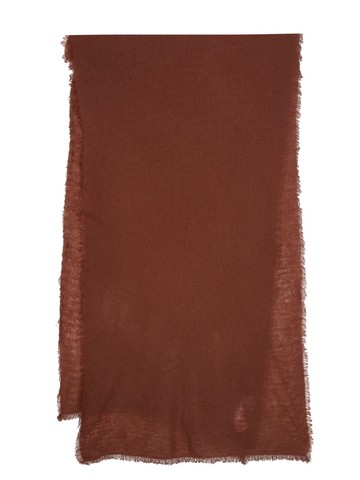 Allude - fine-knit fringed cashmere scarf - women - Cashmere - One Size - Brown