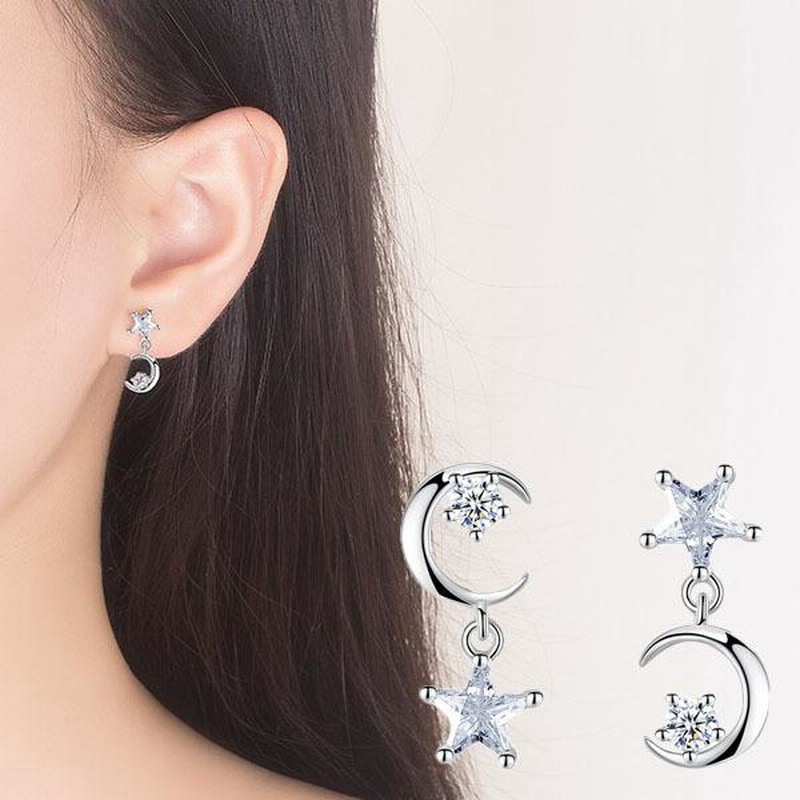 激安格安割引情報満載 シルバー きらきら星 アシンメトリー シンプル