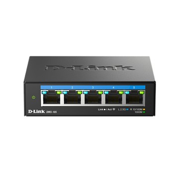 D-Link DMS-105 5埠無網管Multi-Gigabit多網速交換器 昌運監視器