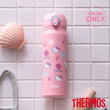 Hello Kitty夏日貝殼篇【THERMOS 膳魔師】不銹鋼真空保溫瓶500ml(JNL-504KT-SSFM)
