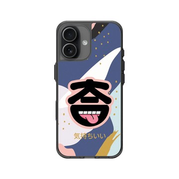 iPhone 17 Clear (相機按鈕) 酷墨灰 - KID - (気持ちがいい) 吐舌款