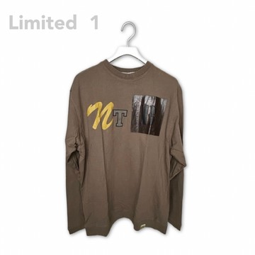 日本限量古著 NT復古長袖薄衛衣-咖啡色