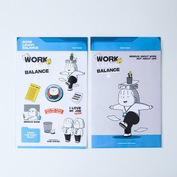 貼紙組 - WORK LAUGH BALANCE