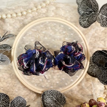 手工紗線耳環~ 耳勾 毛球 316不銹鋼 醫療鋼 耳針 螺旋耳夾 耳飾