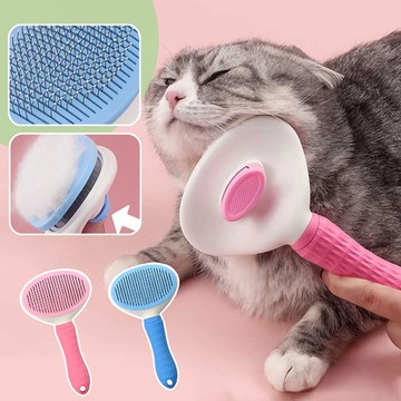 寵物圓潤針頭理毛除毛梳 (清毛梳 寵物梳 狗梳子 貓梳子 寵物針梳 按摩梳 理毛梳)(買1送1)