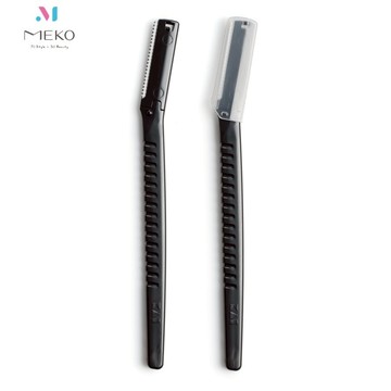 日本貝印 KAI - 黑色長刃安全修眉刀(2入) 3G-077