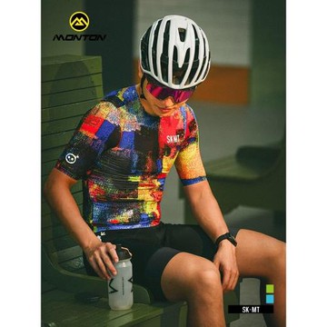 Monton脈騰短袖騎行服 春夏男款透氣防曬 公路自行車裝備車衣虎眼