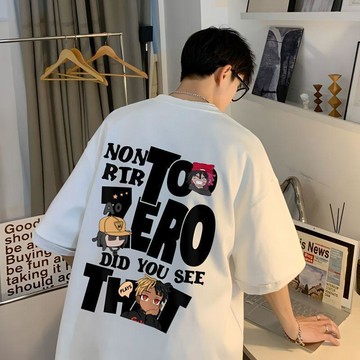 台灣出貨【潮牌男裝】美式復工潮牌上衣 100%純棉短袖t恤男 寬鬆上衣 大尺碼上衣 男生T恤 美式短袖 潮流上衣 男短袖