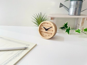 KATOMOKU mini clock 2 梣樹 限量版 km-125 棕色 日本製造