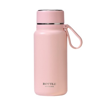 BOTTLE 316不鏽鋼 保溫瓶 850ml 倒置不漏 細密漏網 一鍵開蓋  粉色  1個