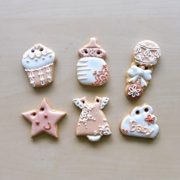 NIJI Cupcake 奶茶蕾絲糖霜餅乾收涎組合
