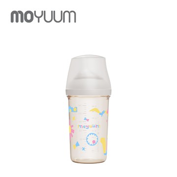 韓國 MOYUUM - Mov.aa PPSU圓口偏心奶瓶 250ml(3m+)-幾何馬戲團(WeSee聯名款)