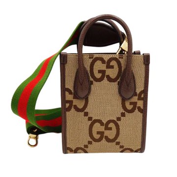 【GUCCI】Jumbo GG 迷你兩用手提袋/托特包