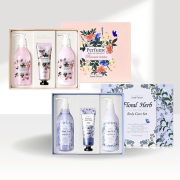 Medi Flower 身體護理 香氛 禮盒 沐浴乳 300ml+ 乳液 300ml+ 護手霜 80g  D890084