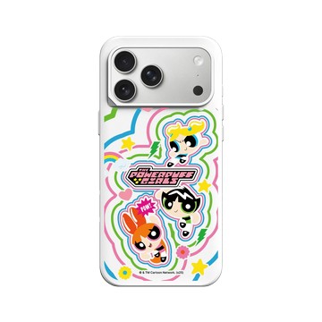 iPhone 17 Pro Max SolidX 白 - The Powerpuff Girls 飛天小女警 - 可愛小女警線條款