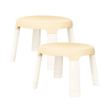 新加坡 Oribel - 遊戲桌配件 二入椅-奶油色