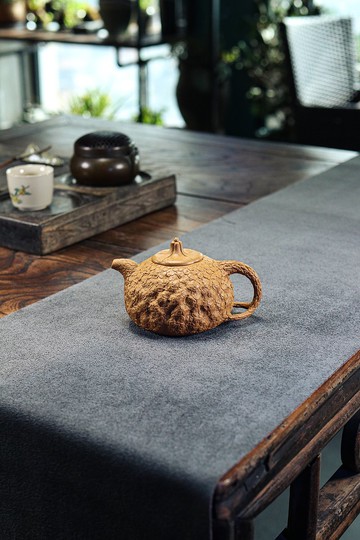 送禮紫砂壺茶壺瓜钮供春 全手工  段泥 260ml 9孔 井老师作品  此
