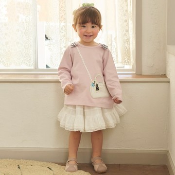 petit main 品牌旗艦店  荷葉邊層次裙【日本直接出貨】