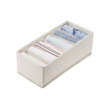 【日本霜山】布質衣櫃抽屜用衣物分類收納盒(15cm面寬)-3入-多款可選-6分隔