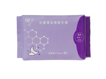 MITENXIN 石墨烯涼感衛生棉-夜用型/33cm 6片/包 箱(15包入)