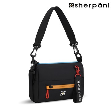 【紅利換購】Sherpani RFID 防潑水多功能斜背包 (25II) Skye 4L｜黑彩色/Chromatic