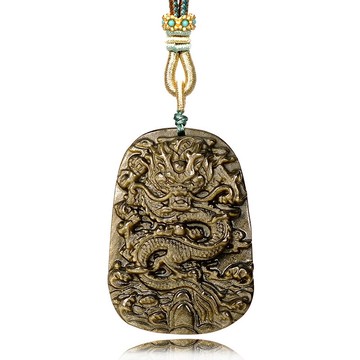 【正佳珠寶】金曜石 富貴翔龍 金曜石吊墜