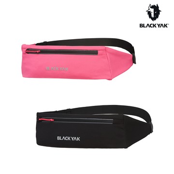 【BLACKYAK】TRAIL RUN輕量腰包(霓桃紅/黑色)-快扣腰帶 反光設計 夜跑包 腰包|BYEB2NBB01
