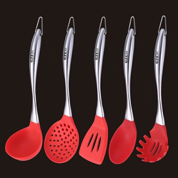 硅膠鍋鏟家用不粘鍋專用鏟套裝鏟子廚具全套不銹鋼不傷鍋湯勺煎鏟