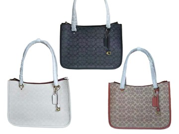 ~雪黛屋~COACH 托特包大容量可A4紙三主袋國際正版保證防水防刮皮革品證購證塵套提袋等候10-15日C25911