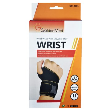 GoldenMed 開放式軟鐵護腕 GO-3001  F  1個