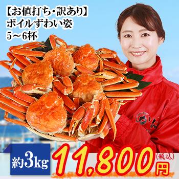 ボイルずわい姿5〜6杯（約3kg）