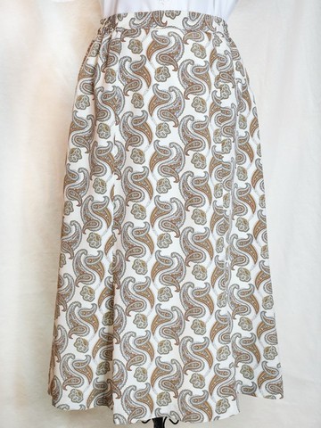 Vintage 半身裙 變形蟲圖騰