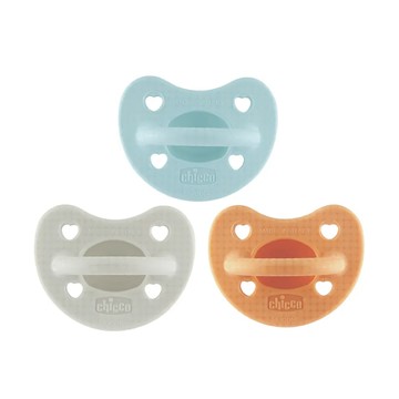 Chicco LUXE 矽膠拇指型安撫奶嘴(牛奶糖橘/湖水綠/迷霧灰)【悅兒園婦幼生活館】