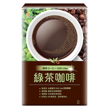 UDR 專利綠茶咖啡  1.5g  10包  1盒