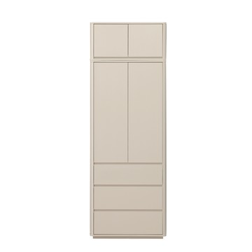 直人木業-莫蘭迪奶油雲朵三抽高被櫥開門衣櫃80公分