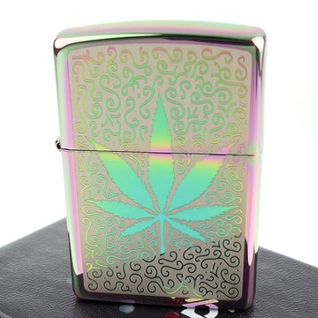 【ZIPPO】美系~Cannabis Design-大麻葉圖案打火機