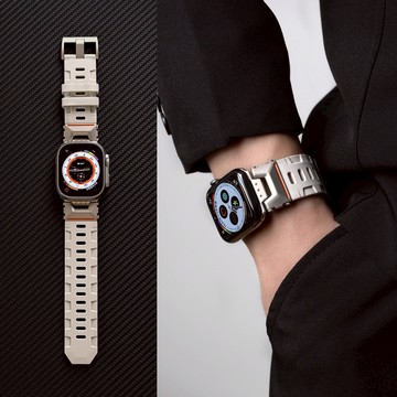 時尚 樂紋 蘋果 錶帶 watch s10 46mm 錶帶 改裝 金屬連接頭 錶帶s9 s8 s7 SE 設計感45mm