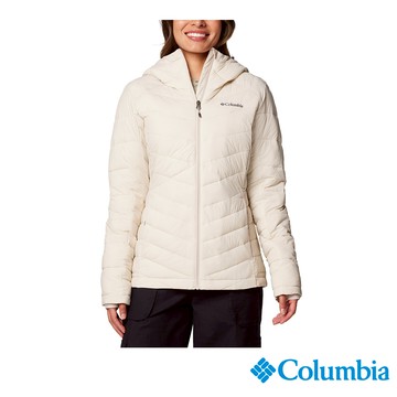 Columbia 哥倫比亞 女款 - Joy Peak防潑極暖連帽外套-卡其 UWR75050KI/IF