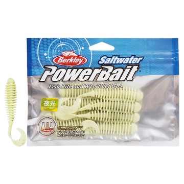 Berkley 貝克力 Saltwater Pulse Worm 多節捲尾蛆 3.8吋  白色  1個