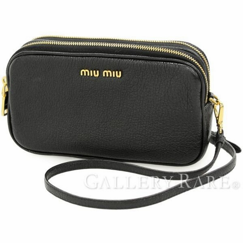 ミュウミュウ ポシェット マドラス ブラック 5zh011 Miumiu クロスボディ 斜め掛け ショルダー 黒 ポーチ トラベル 通販 Lineポイント最大0 5 Get Lineショッピング