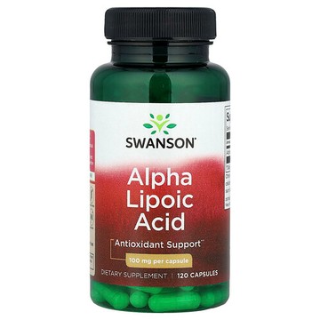 Swanson Vitamins, α-硫辛酸，100 毫克，120 粒膠囊