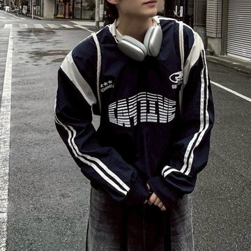 現貨｜24HR出貨【𝐀𝐑𝐃𝐀𝐒𝐇】韓國 美式條紋字V領風衣