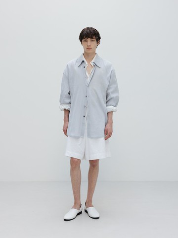 Crinkled Cotton Cloud Shirt