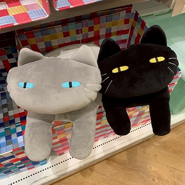 尼達利NITORI軟綿綿呆萌可愛寶寶趴趴貓抱枕兒童貓咪靠枕玩偶