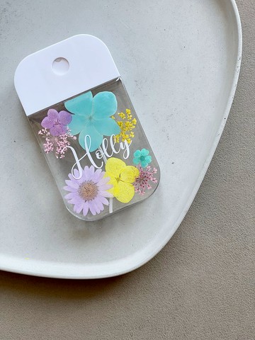 【DIY押花噴霧瓶－粉彩款】自訂名字 客製化 消毒瓶 防疫用品