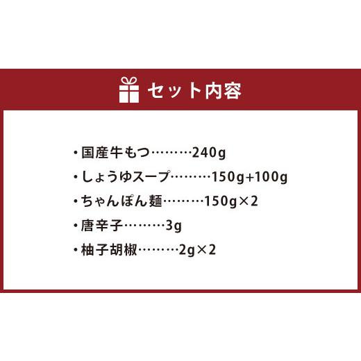 ふるさと納税 福岡県 嘉麻市  博多もつ鍋 おおやま もつ鍋 しょうゆ味 2人前 牛もつ ちゃんぽん麺