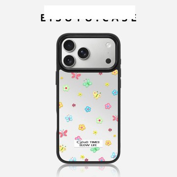 適用iphone17promax手機殼蘋果16保護殼新款pm小碎花13鏡面非磁吸
