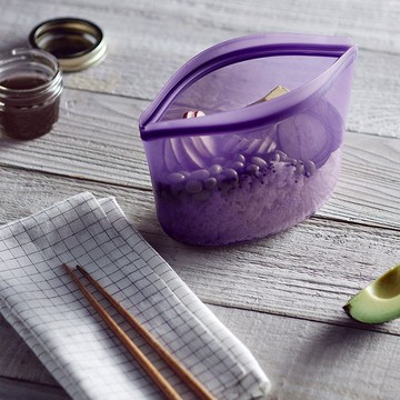 【新品】美國 Stasher 碗形矽膠密封袋-M-紫寶石