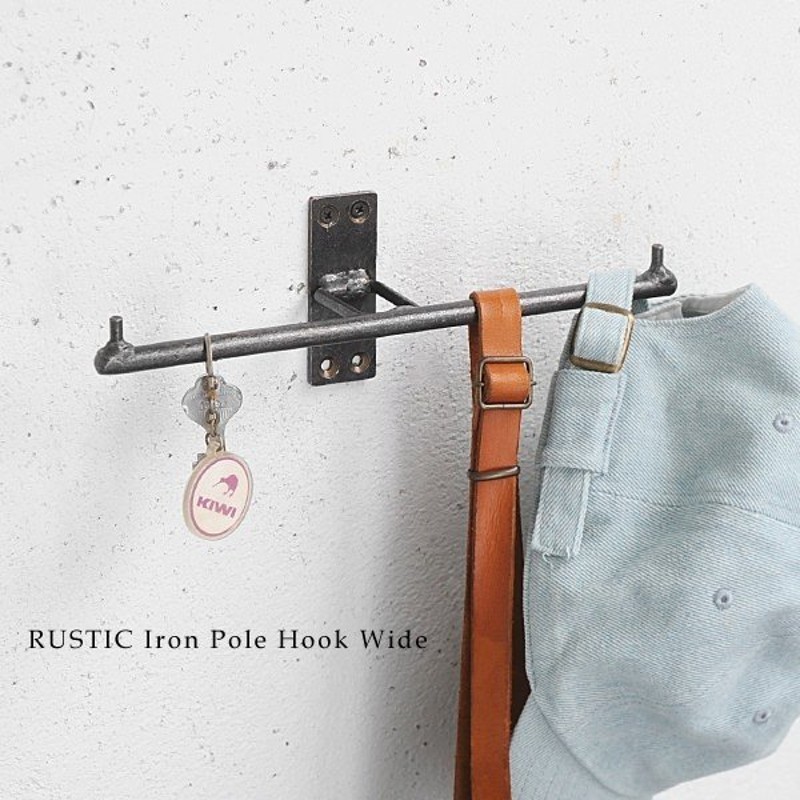 アイアン ハンギング フック 金具 壁掛け おしゃれ ウォールフック アンティーク調 玄関 収納 Rusticアイアン ポールフック ダブル 通販 Lineポイント最大0 5 Get Lineショッピング